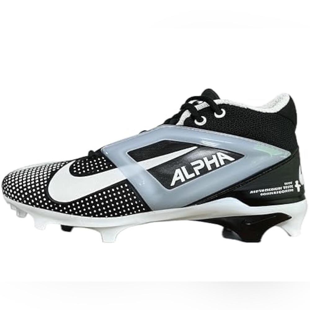 Nike Alpha Menace 4 Pro Football Cleats Black/White FZ7702-005 Men's
